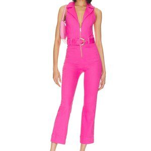 Show Me Your Mumu Jacksonville Cropped Jumpsuit Hot Pink